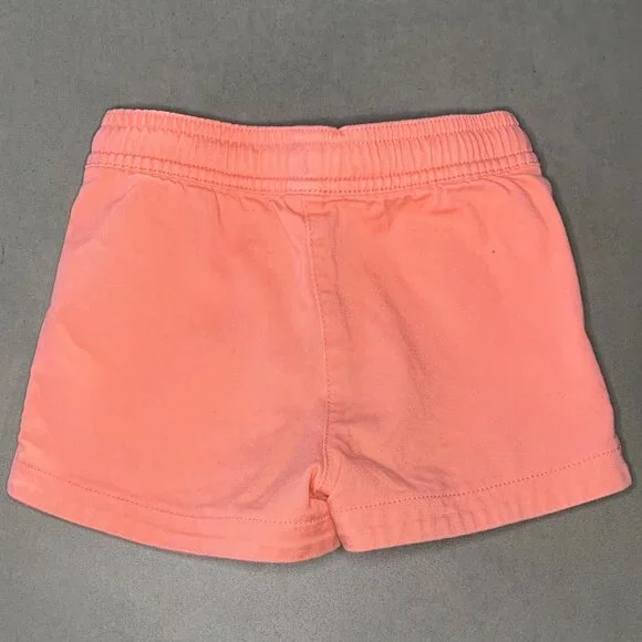 Crewcuts Coral Pull-On Shorts Size 2 Girls Summer Shorts Gold Drawstring - Picture 2 of 3